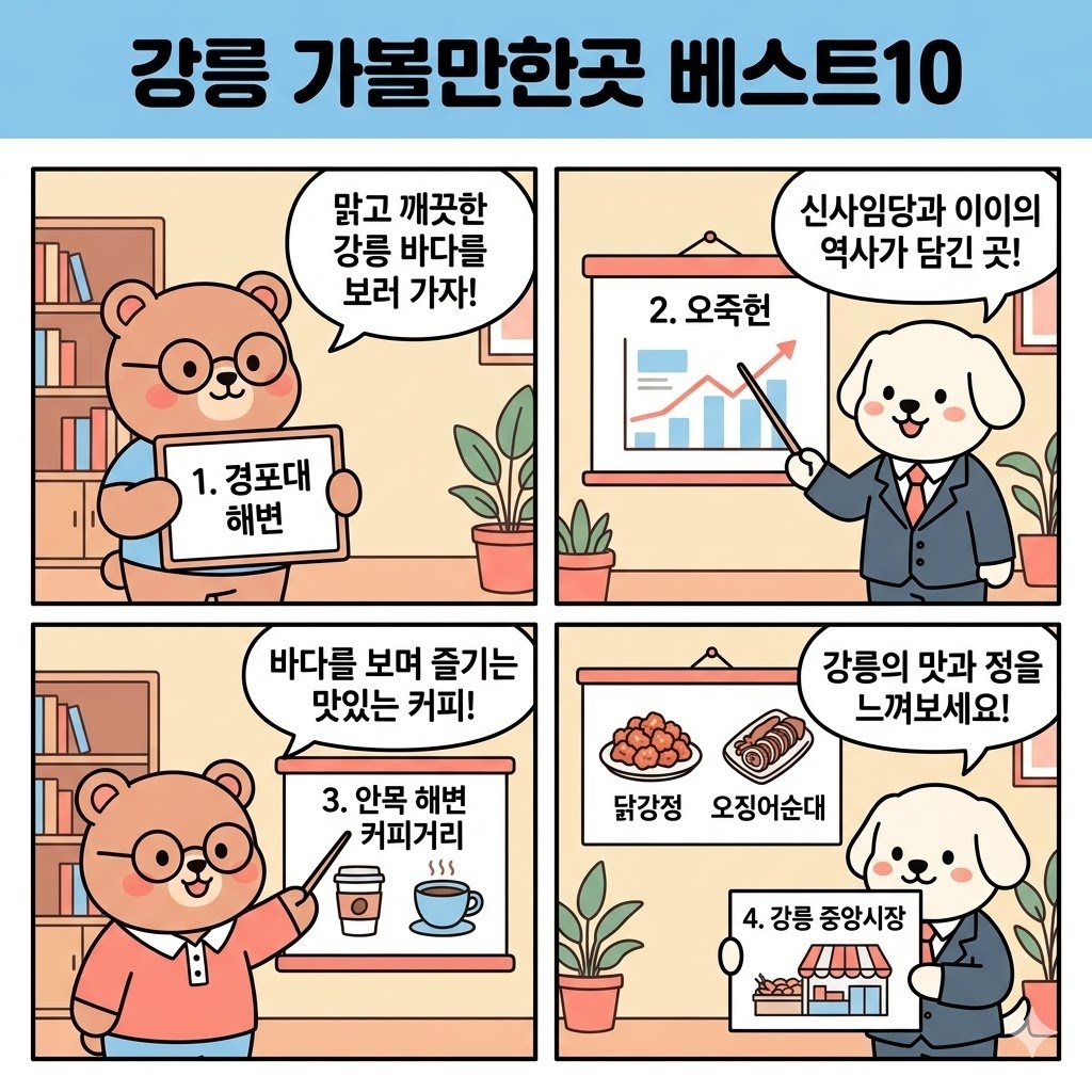 강릉 가볼만한곳 베스트10 여행 전 꼭 알아야 할 핵심 명소 총정리