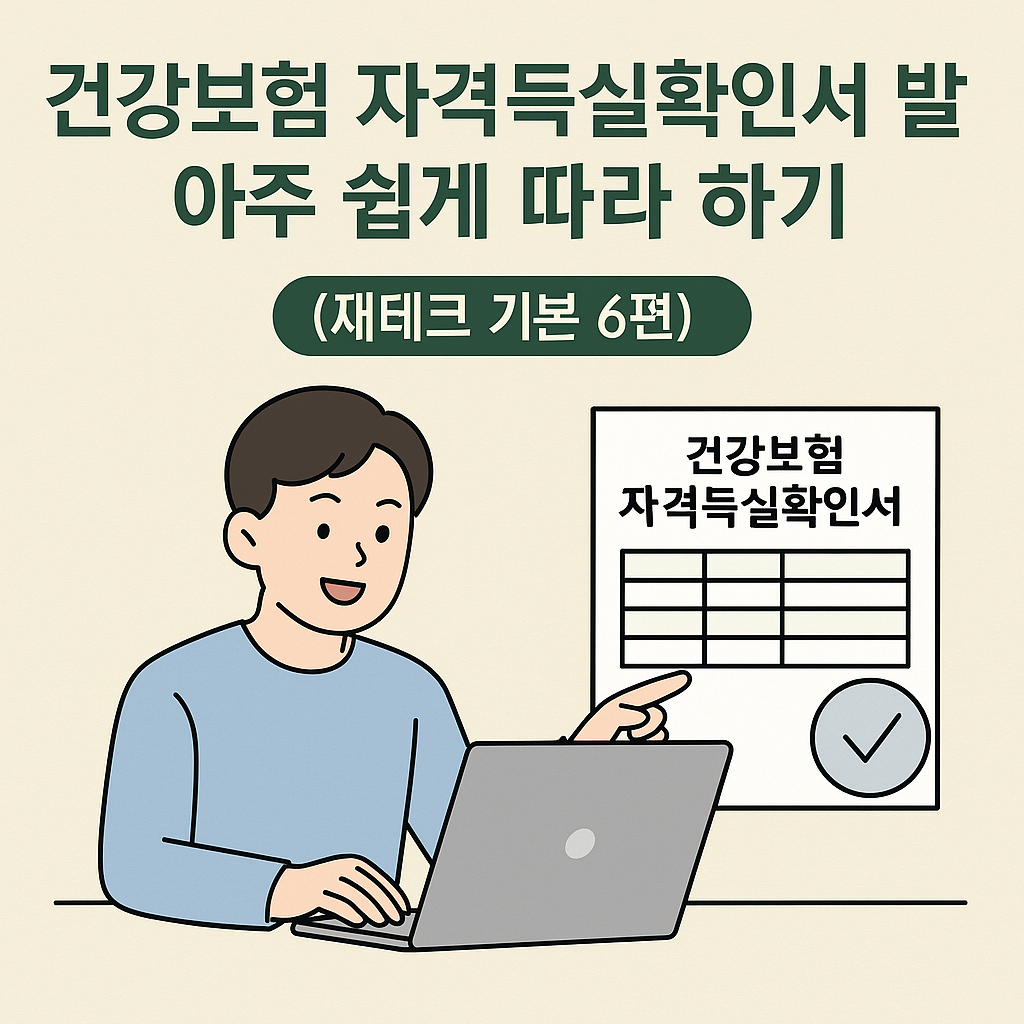 건강보험자격득실확인서 발급, 아주 쉽게 따라 하기 (재테크 기본 6편)