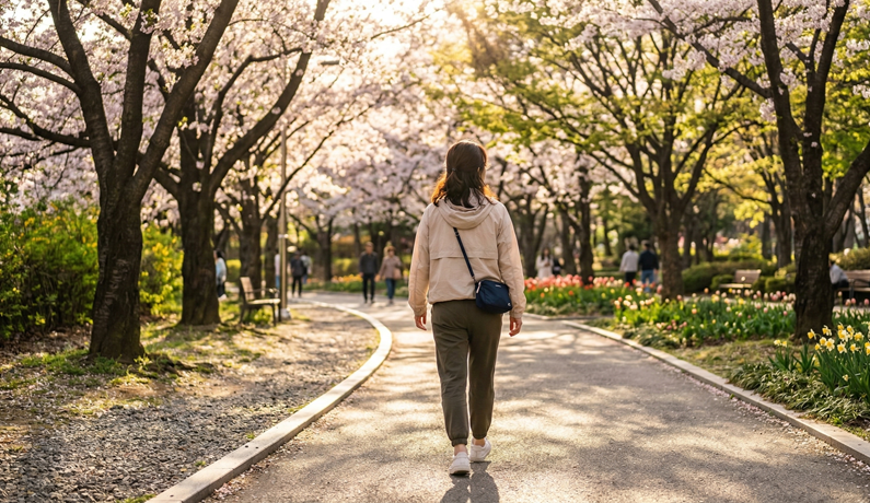 환절기 건강을 위한 봄철 유산소 운동과 산책 효과