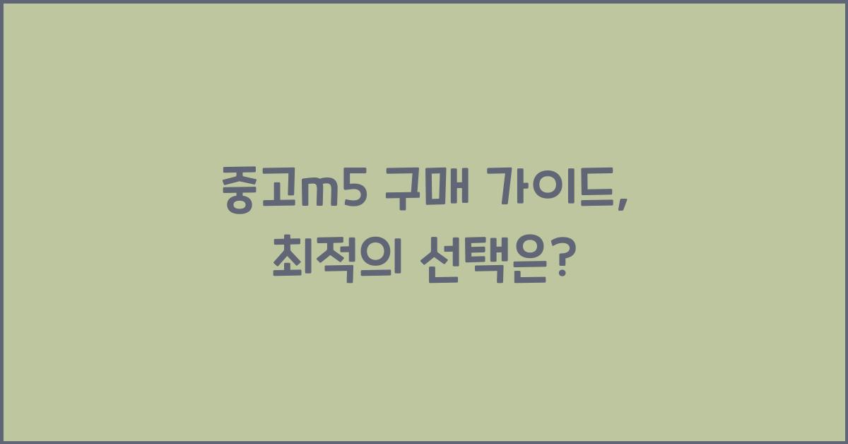 중고m5