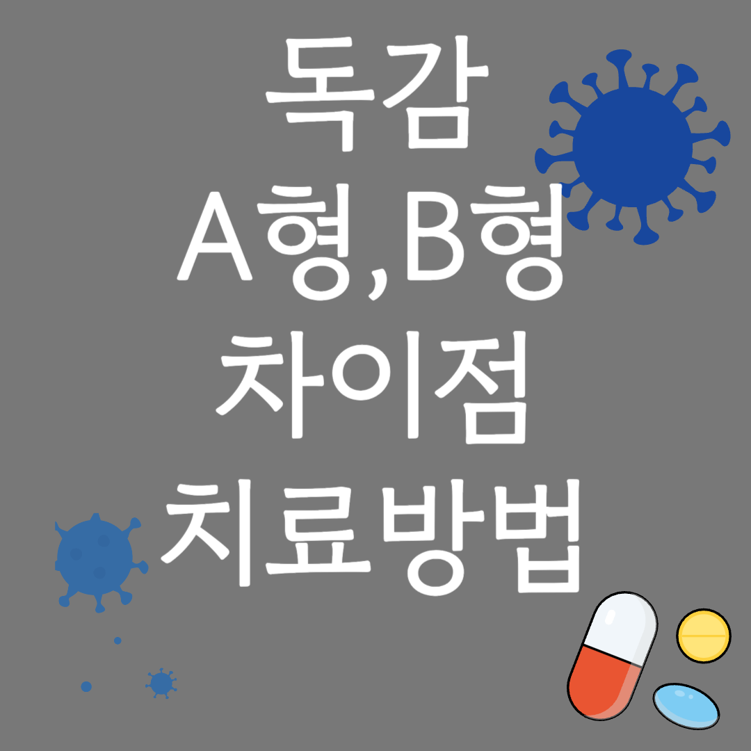 독감 A형과 B형의 차이점과 치료 방법, 예방법