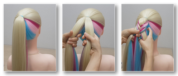 두가닥 땋기 시술과정 1