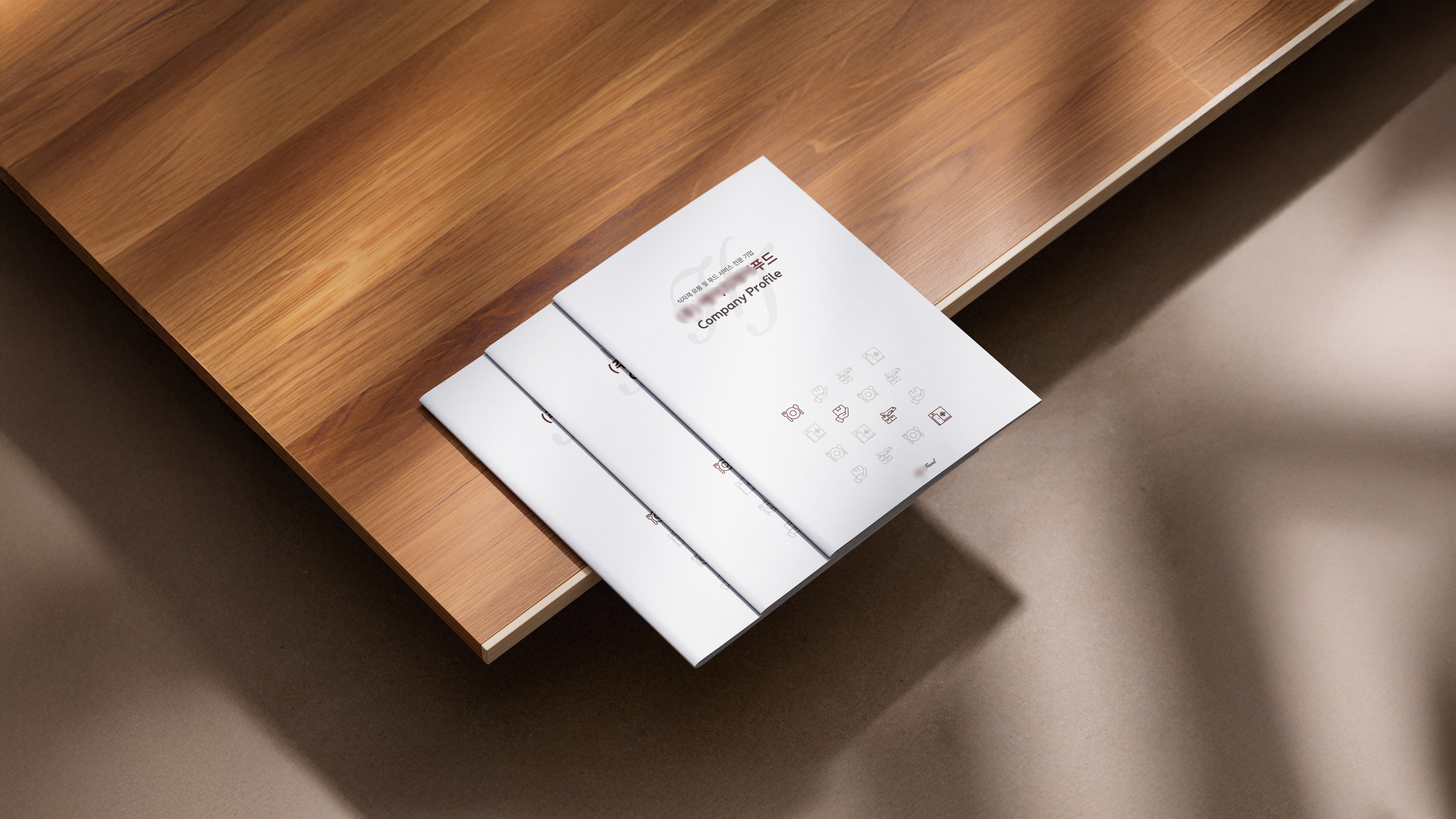 회사소개서 리디자인 했던 후기 (표지사진)