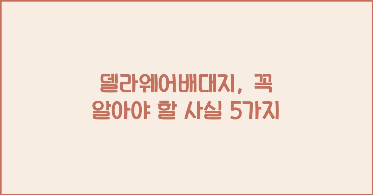 델라웨어배대지