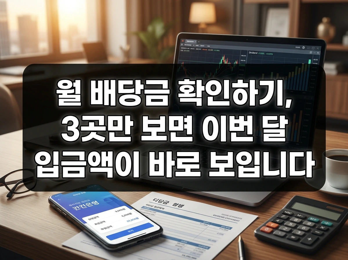월 배당금 확인하기 썸네일