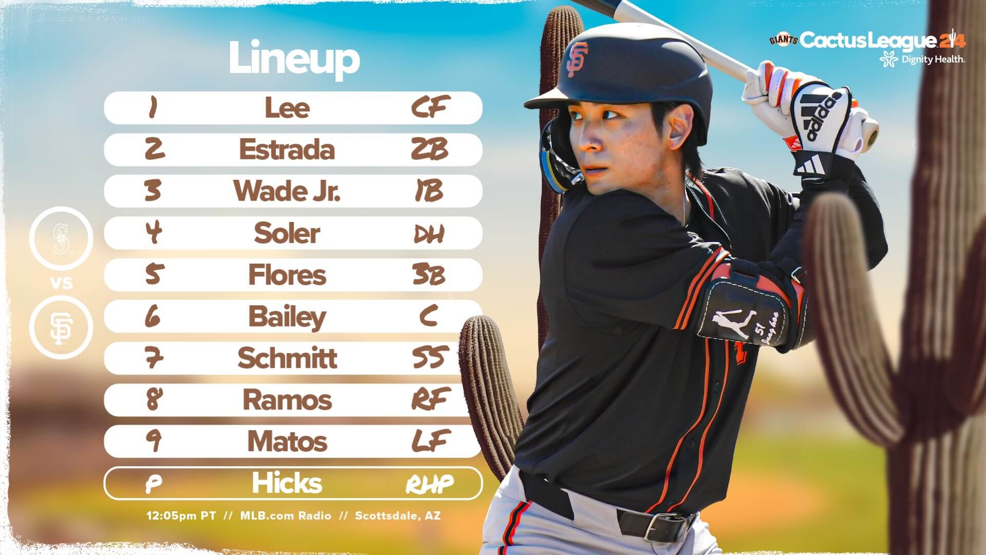 이정후 시범경기 라인업