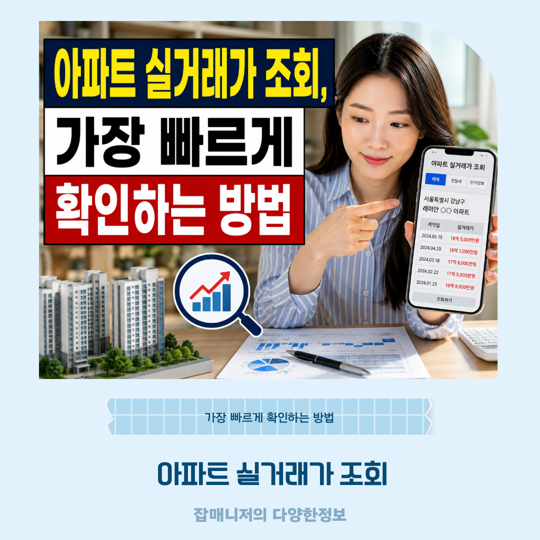 아파트 실거래가 조회, 가장 빠르게 확인하는 방법