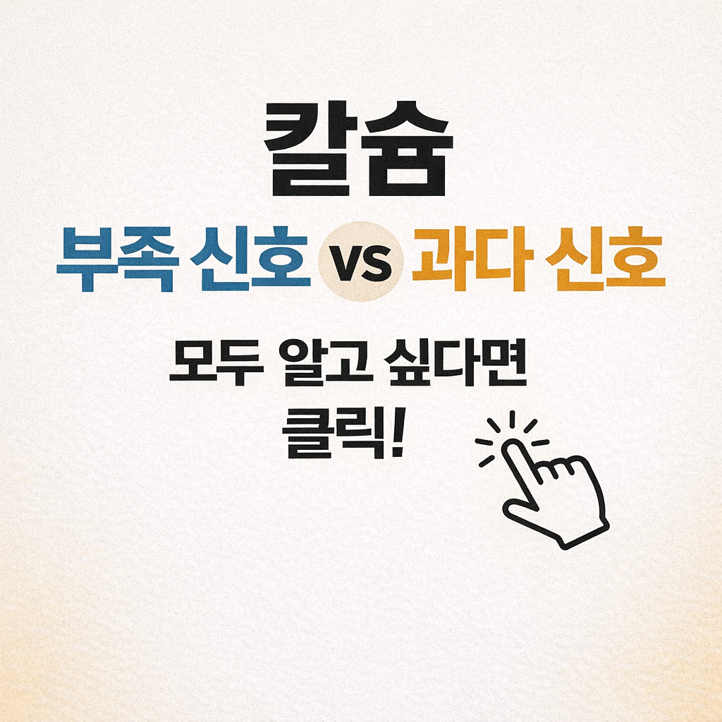 칼슘 부족하면 생기는 신호, 많이 먹어도 괜찮을까?