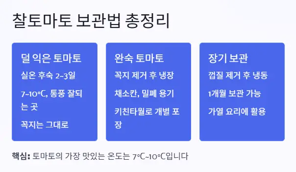찰토마토 보관법