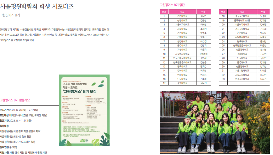 그린핑거스 8기 활동사진 1