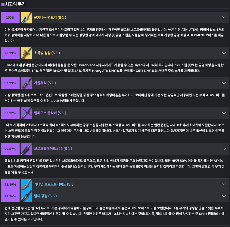 카카루 무기 효율