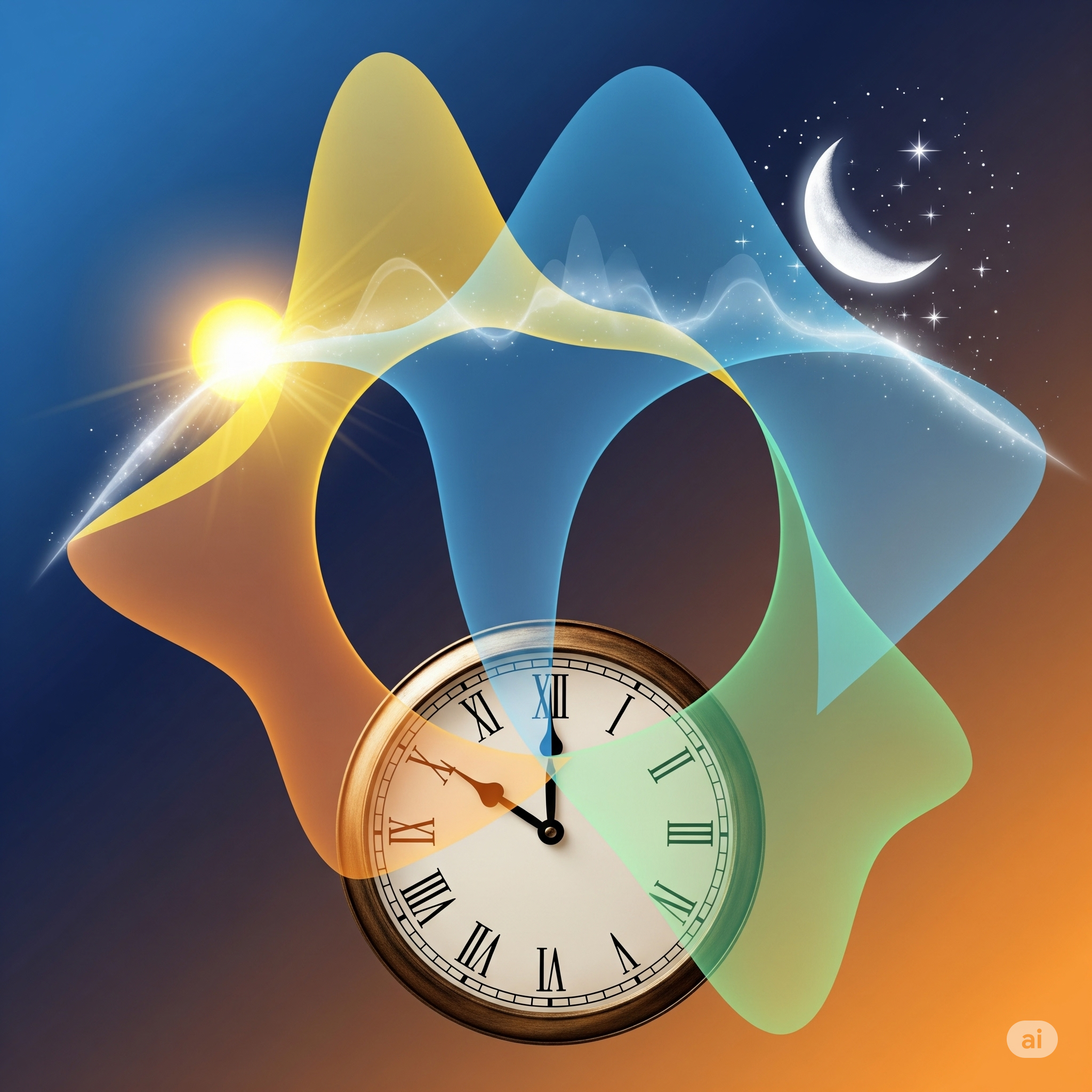 생체리듬의 원리를 보여주는 이미지