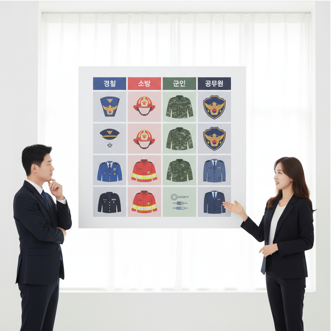 경찰&middot;소방&middot;군인&middot;공무원 직급 완전 비교표!