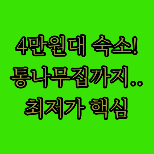 4만원대 괴산 펜션부터 통나무집까지 ..
