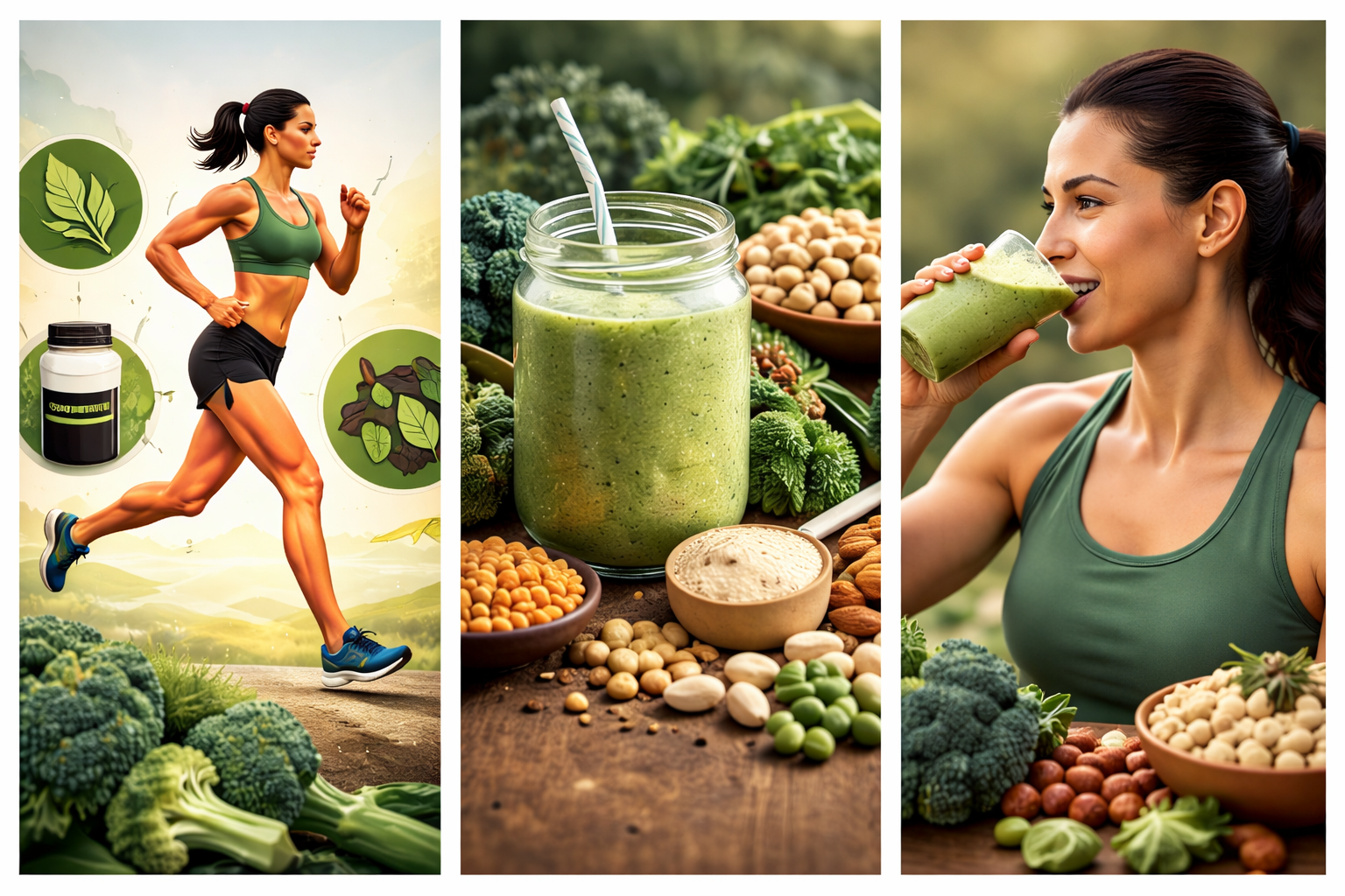 채식 러너 단백질 (식물성 공급원, 근육 회복, 건강한 노화)