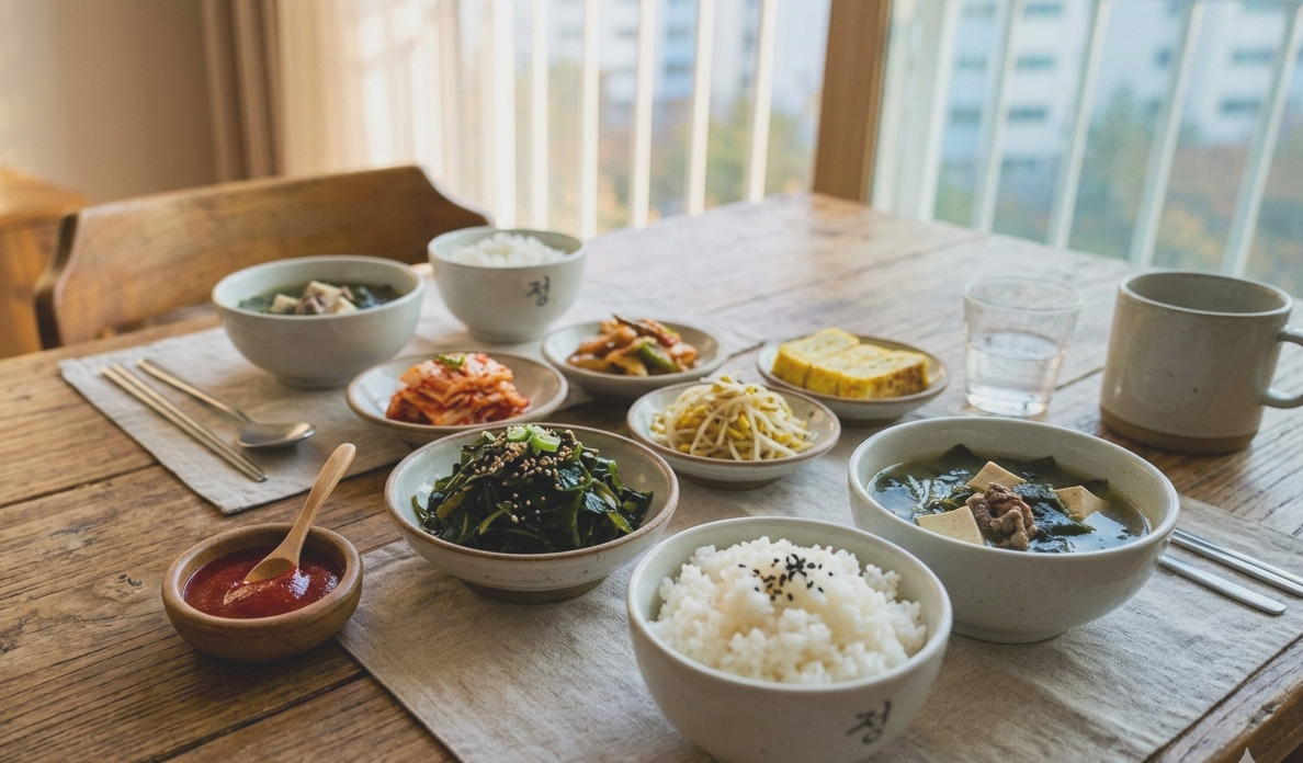 미역국 식단 이미지
