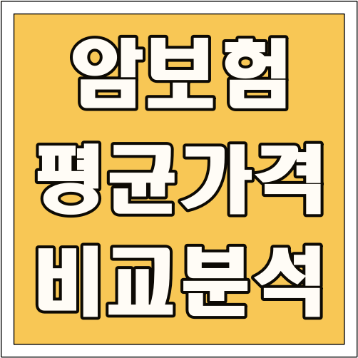 암보험 평균 가격 비교 분석 글씨 썸네일