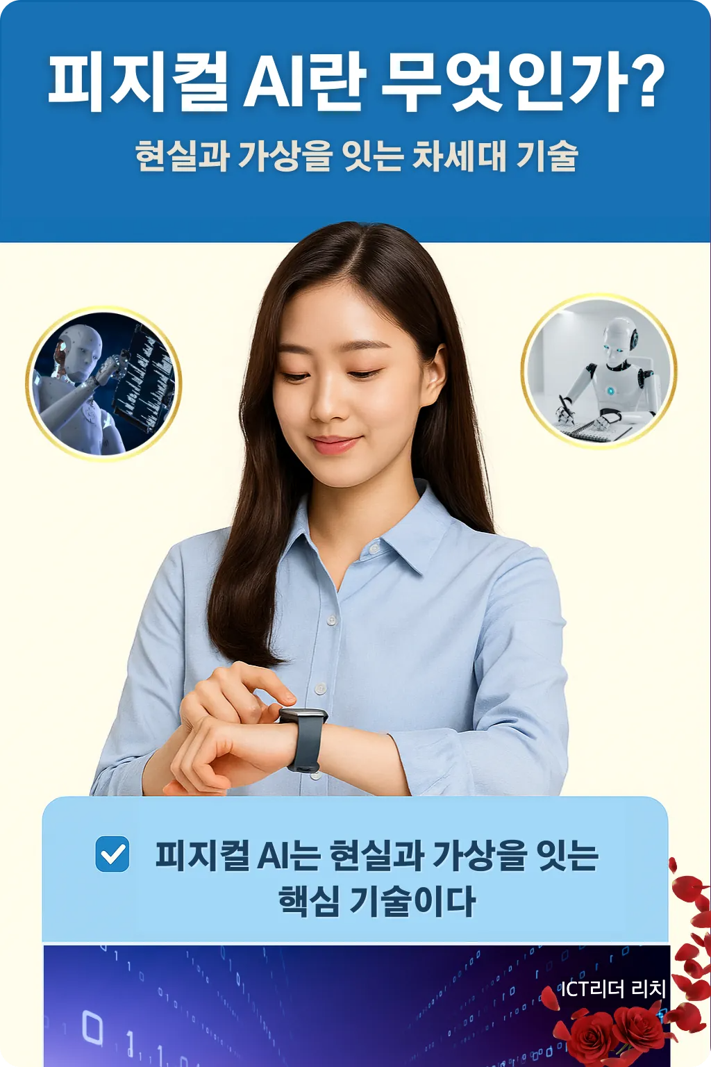 피지컬 AI 인포그래픽 여성 중심
