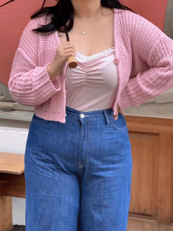 (빅사이즈) 레이스 셔링 나시