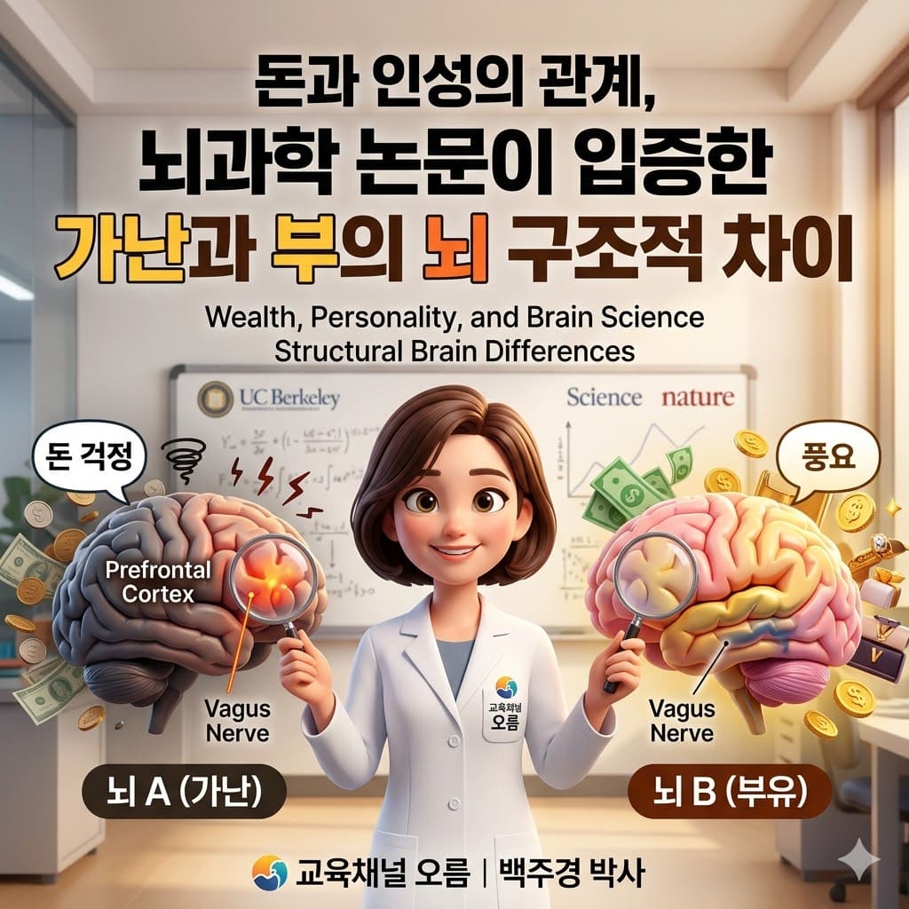 돈과 인성의 관계, 뇌과학 논문이 입증한 가난과 부의 뇌 구조적 차이 - 교육채널 오름 ❘ 백주경 박사