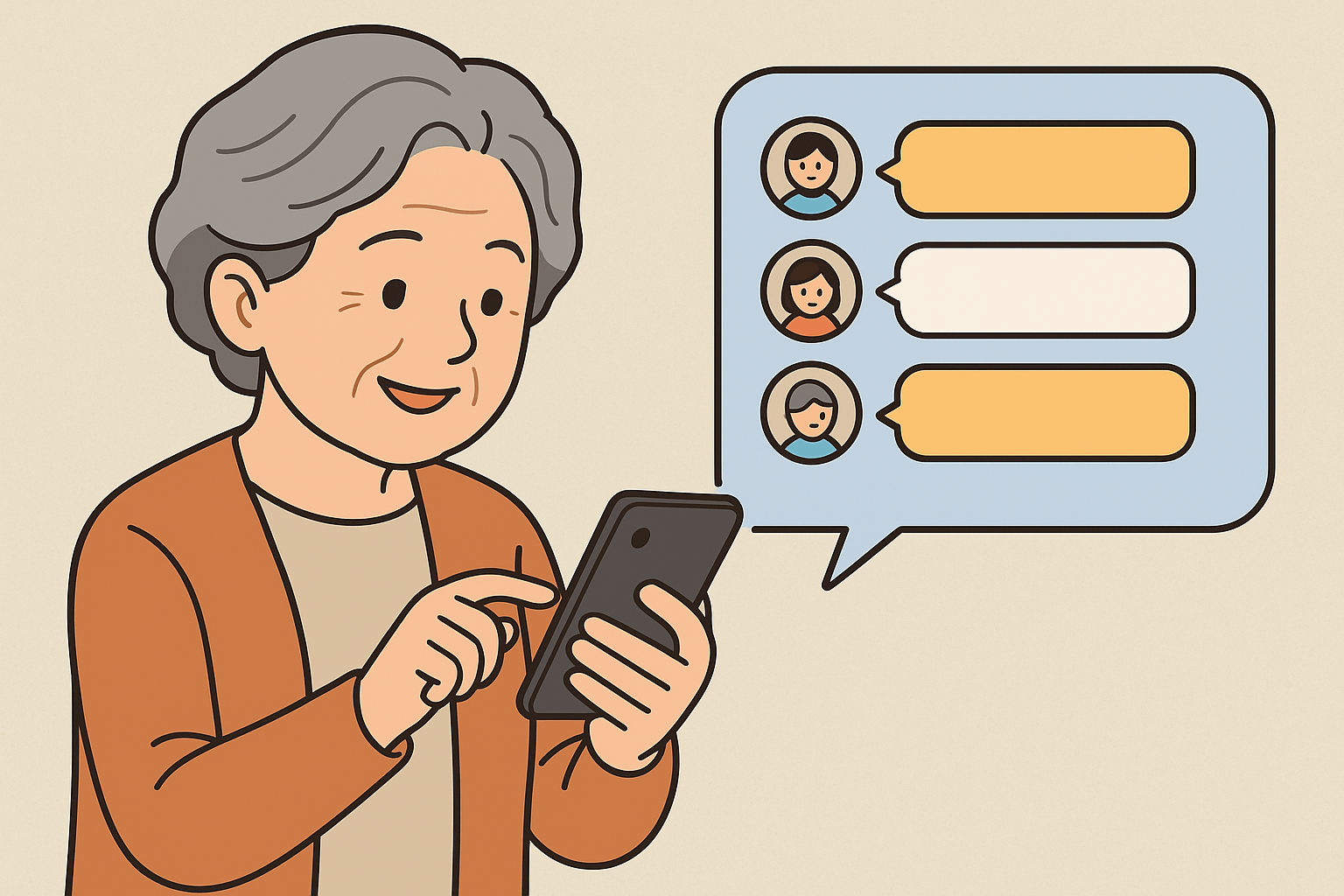 노인 대상 디지털 기기 활용 교육법: 카카오톡 그룹채팅방