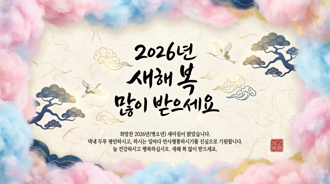 새해복많이 받으세요 카드 이미지