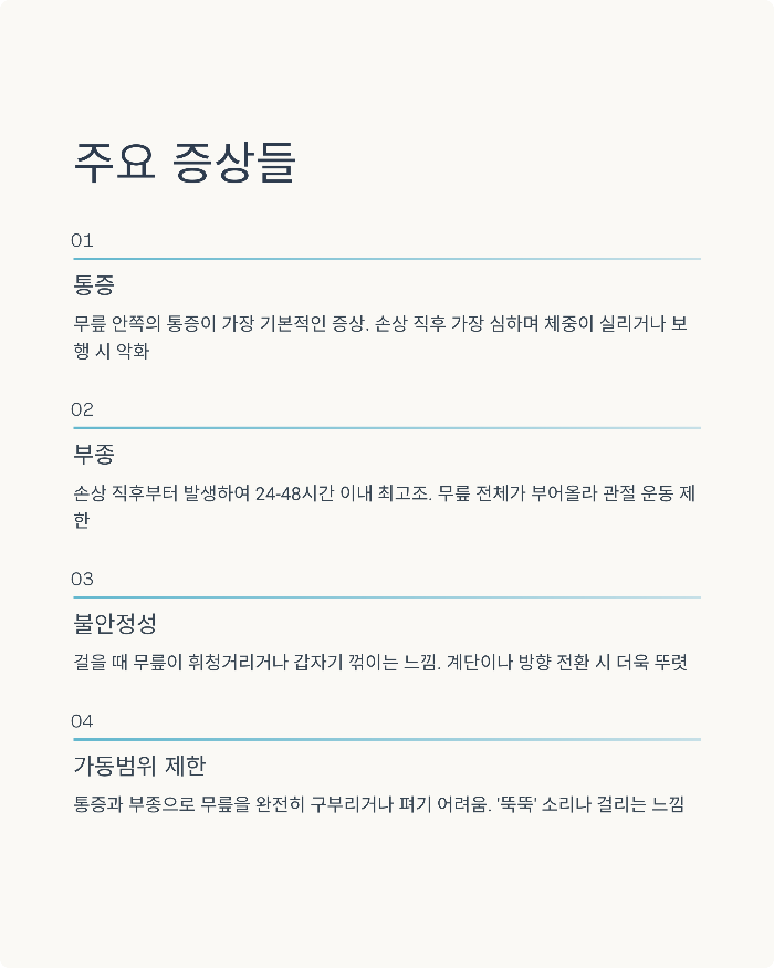 무릎 측부인대 손상: 원인부터 관리까지 완벽 가이드