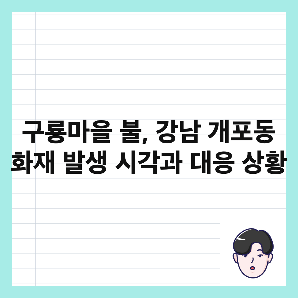 구룡마을 불, 강남 개포동 화재 발생 시각과 대응 상황 썸네일