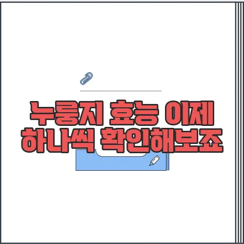 누룽지 효능 이제 하나씩 확인해보죠