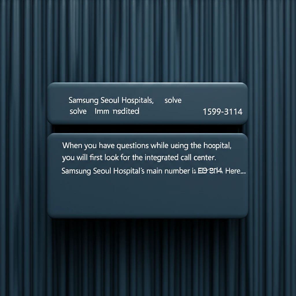 삼성서울병원 진료비 수납 방법과 고객..