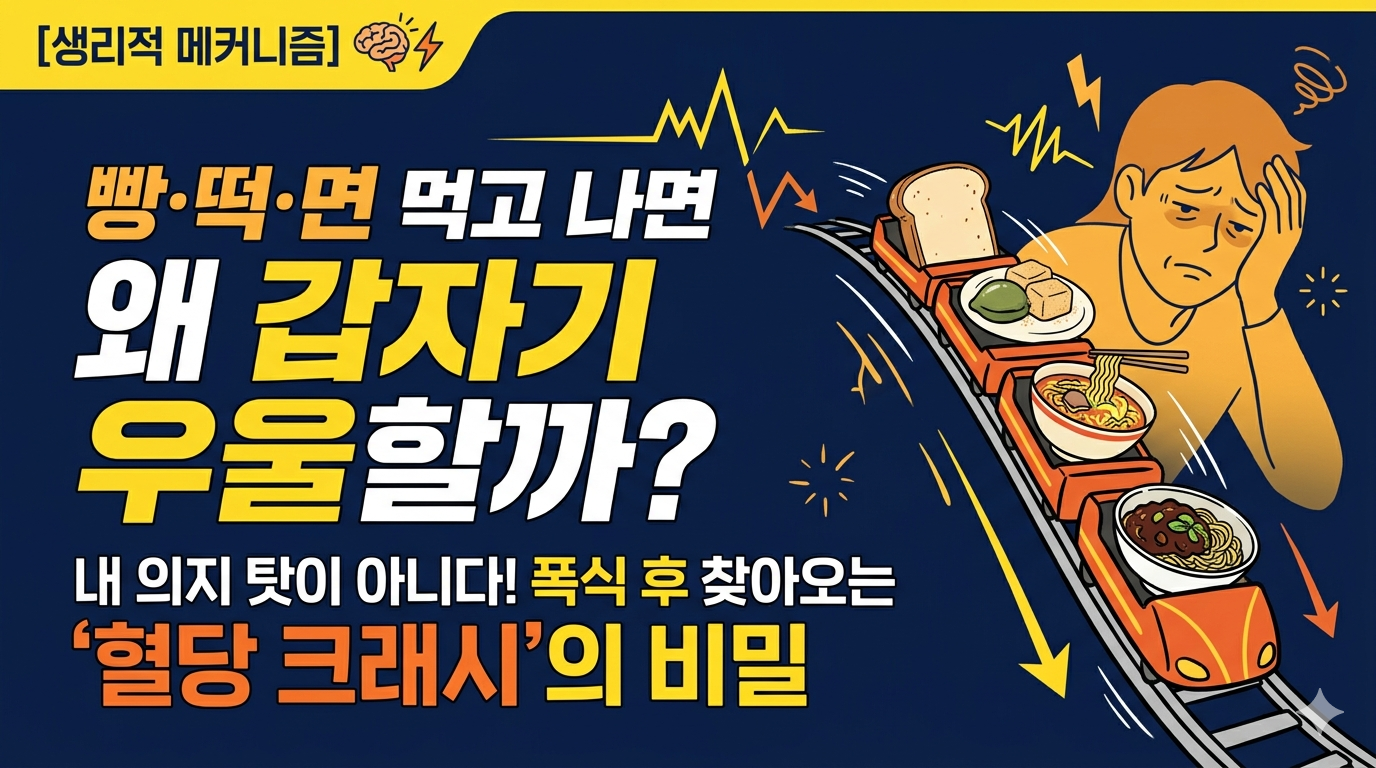 빵떡면 먹고나면 우울해지는 이유 혈당크래시의 비밀