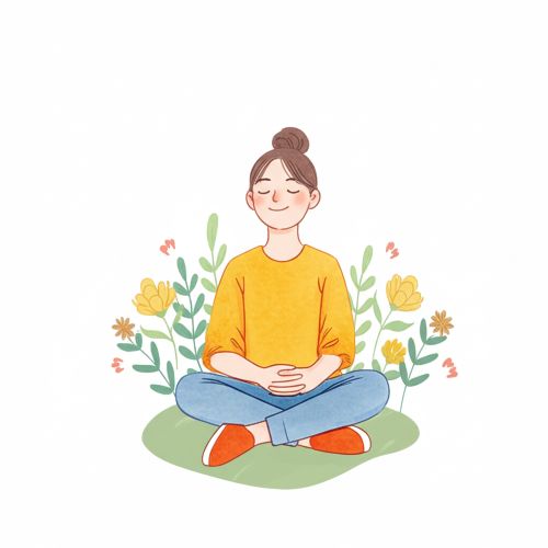 명상하는 여성