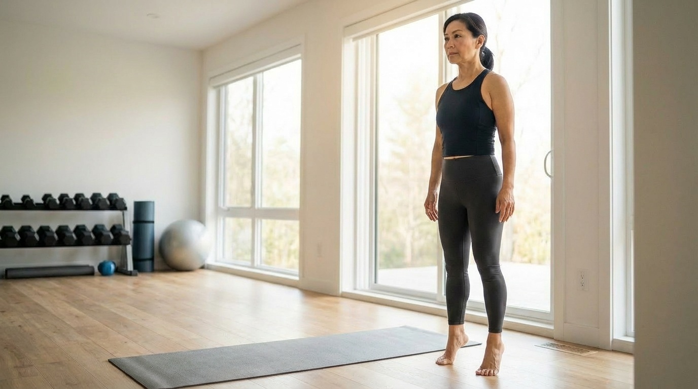 중년 하체운동 (10분 루틴, 골반 웜업, 종아리 올리기)