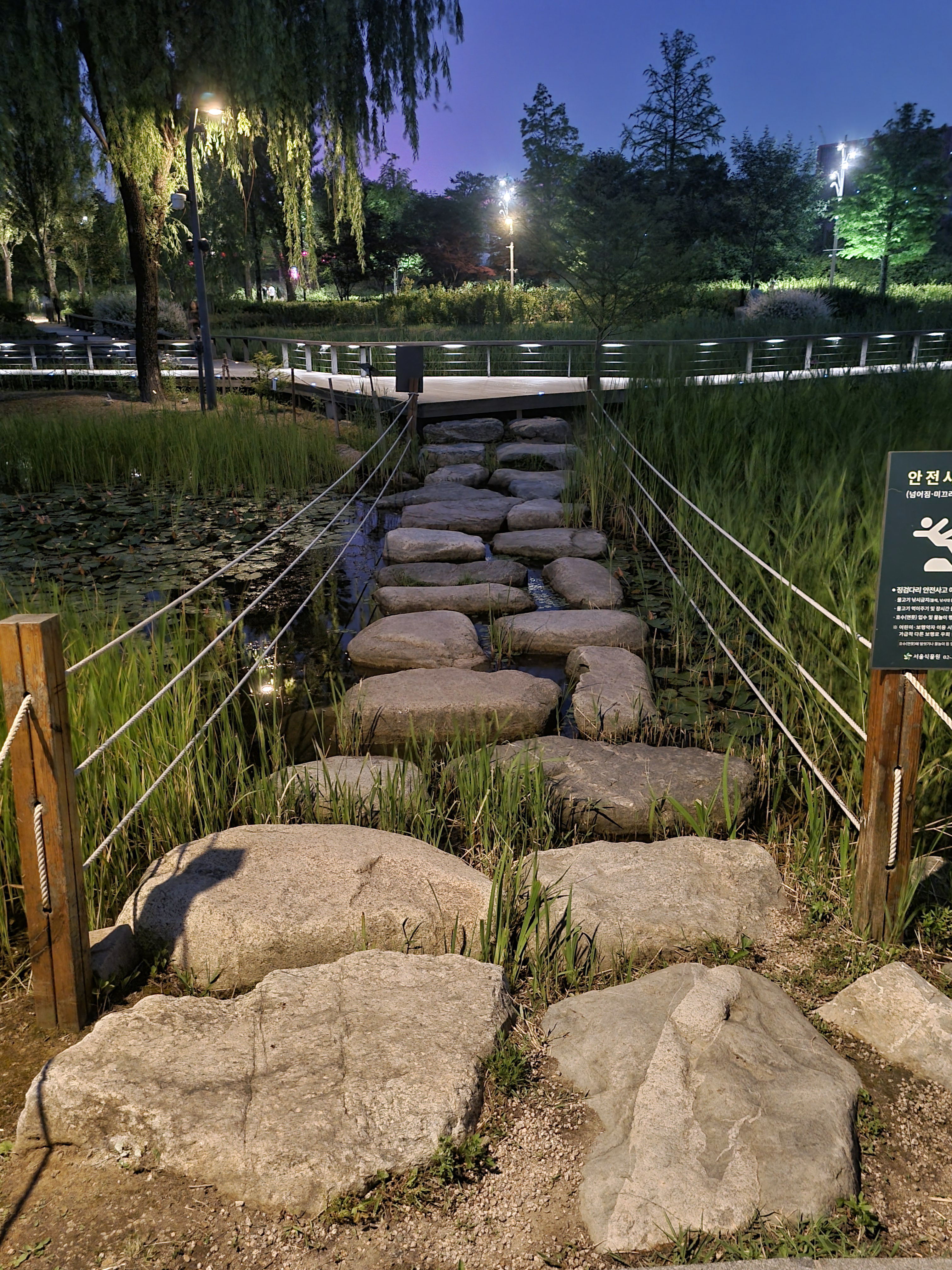 붓꽃원 징검다리 사진