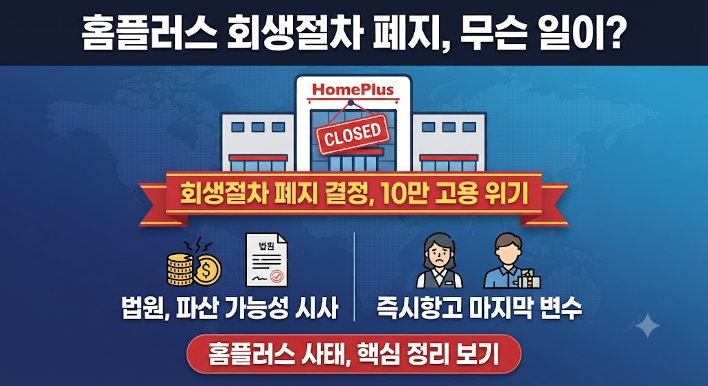 홈플러스 회생절차 폐지 이유는? 법정관리 종료부터 파산 가능성, 영업 여부 (2026년 7월 최신) 관련사진