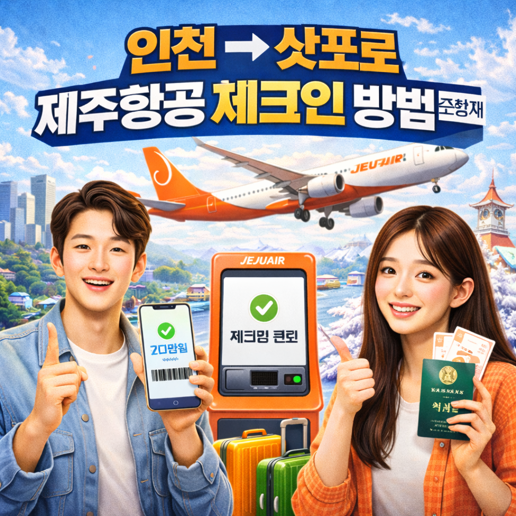삿포로행 제주항공 위탁수화물 규정 확인하러 가기