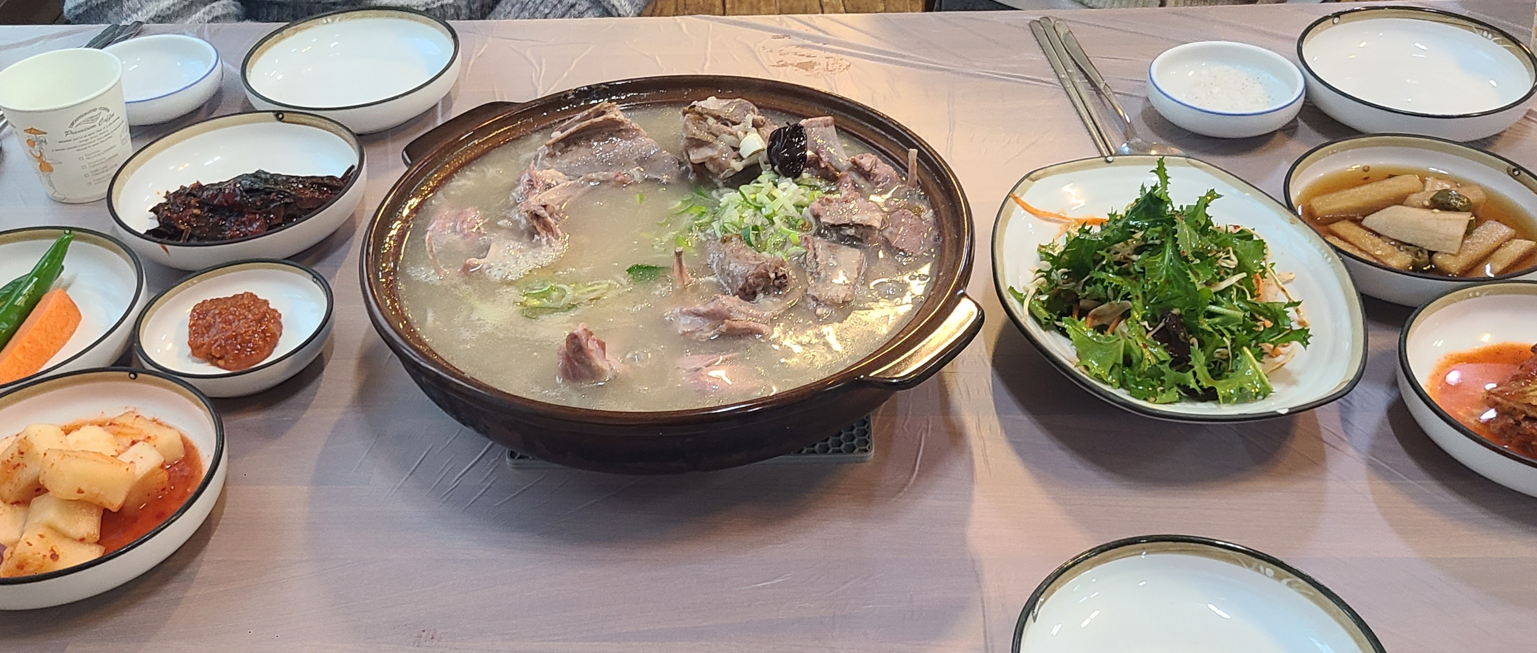 누룽지 오리백숙 한상