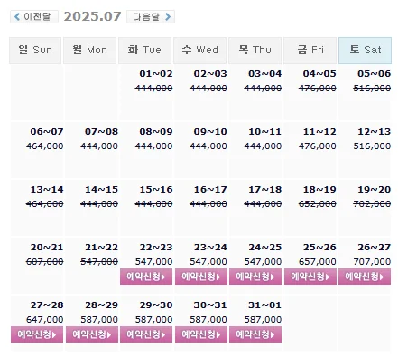 휘닉스파크CC 예약: 1박 2일 골프 패키지 가격 및 날씨 (7월 22일)