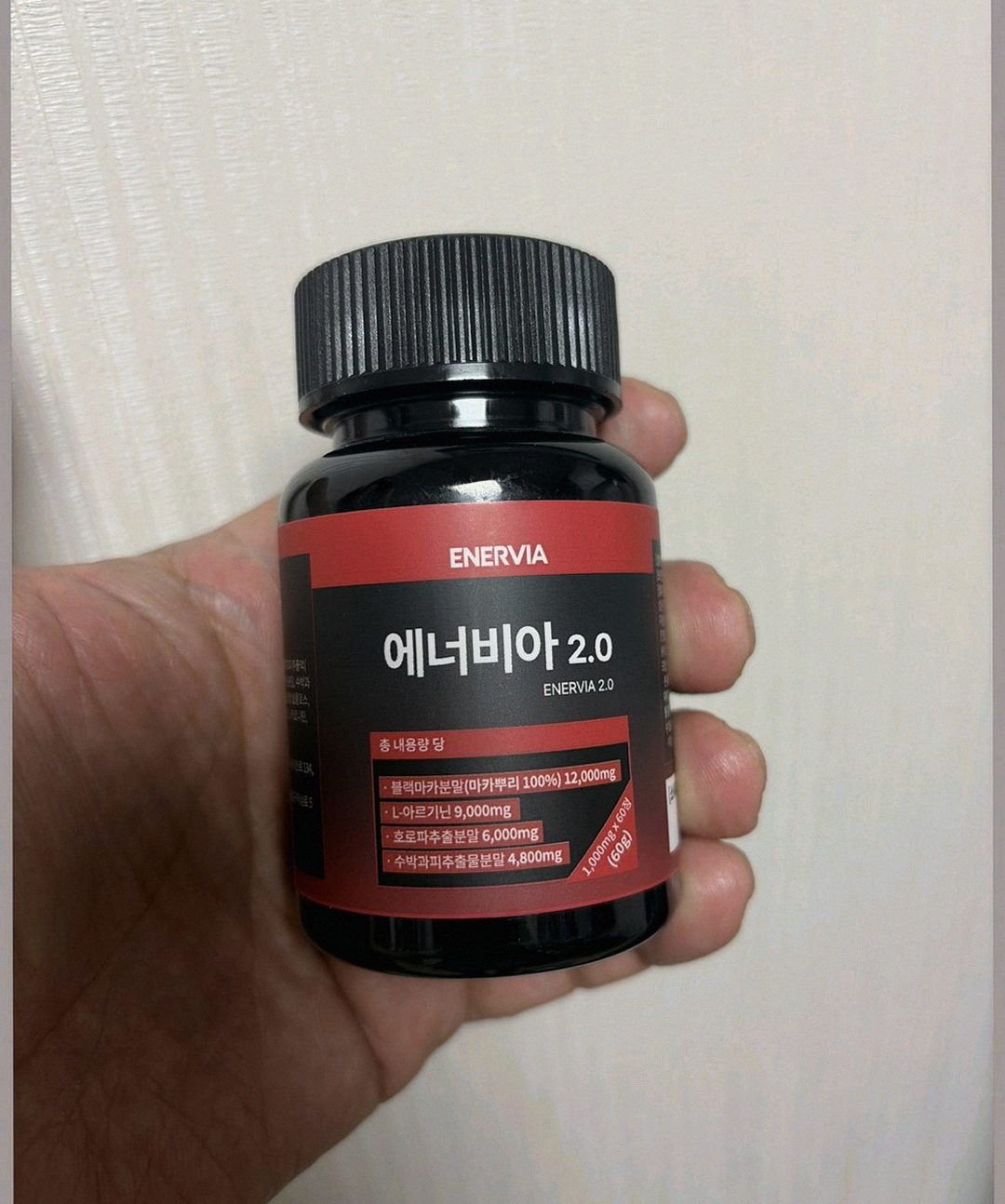 enervia tablets size on palm