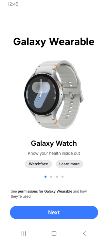 Galaxy Wearable, Galaxy 웨어러블 기기 관리 및 모니터링 하기
