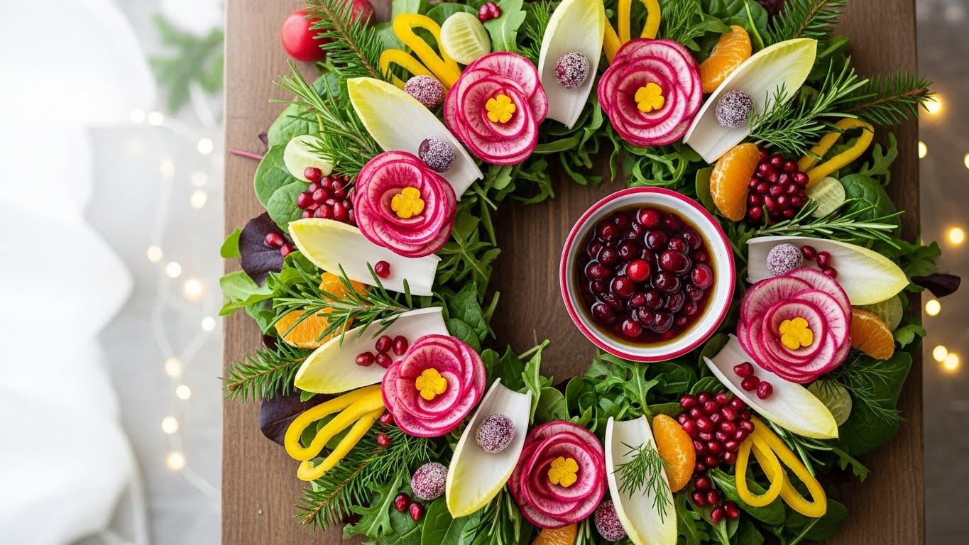 크리스마스 꽃리스 샐러드