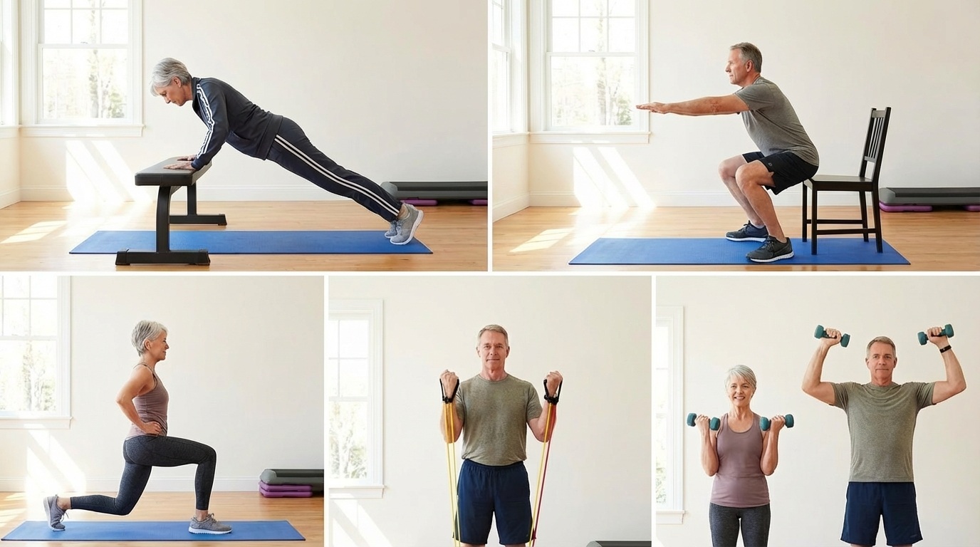 50대 실내 운동 이미지