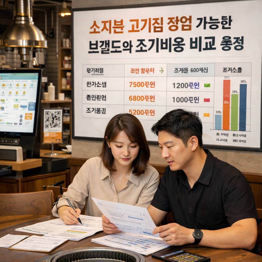 소자본 고기집 창업 가능한 브랜드와 초기비용 비교 총정리