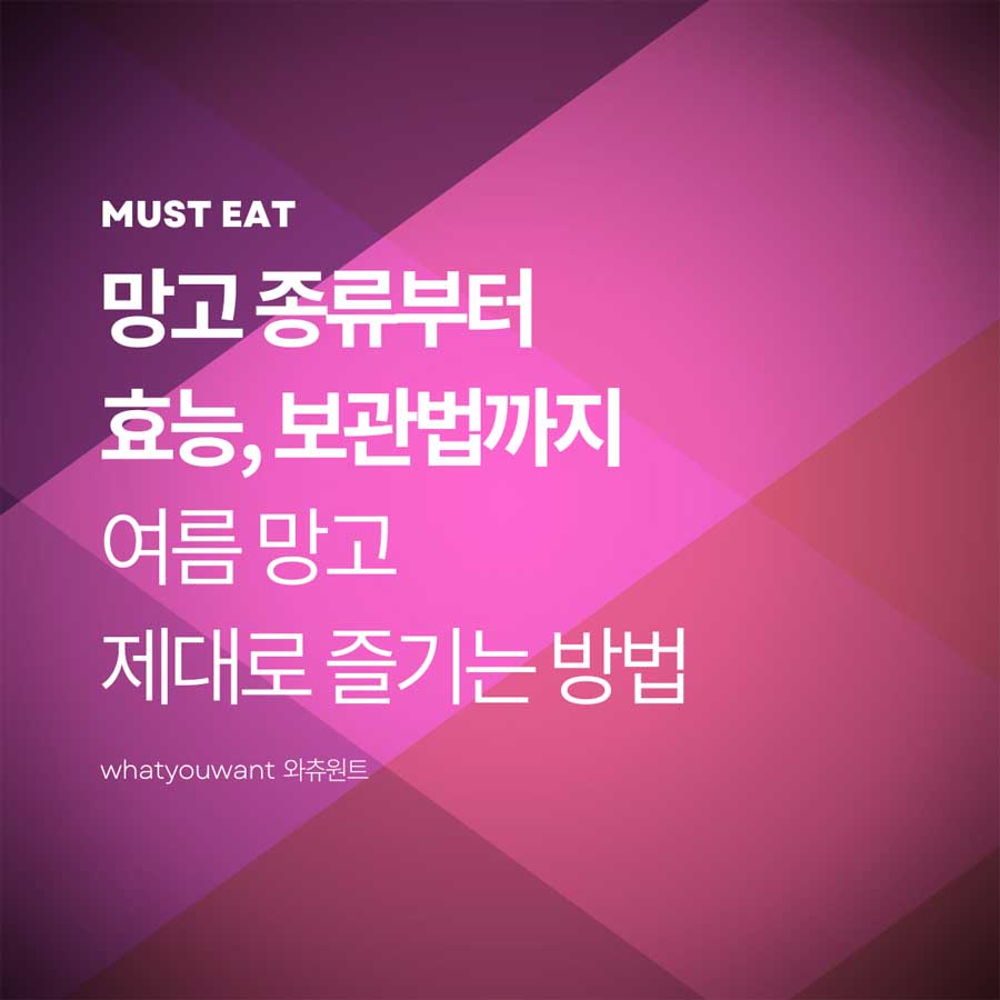 망고 종류부터 효능, 보관법 소개