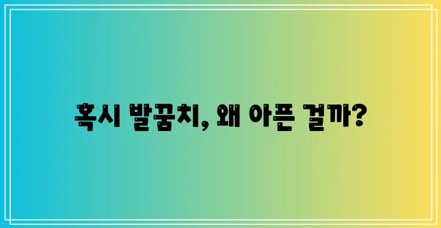 * 발꿈치 통증 다섯 가지 원인 꼭 확인하세요!
* 발꿈치 아픔 다섯 가지 이유 꼼꼼히 알!