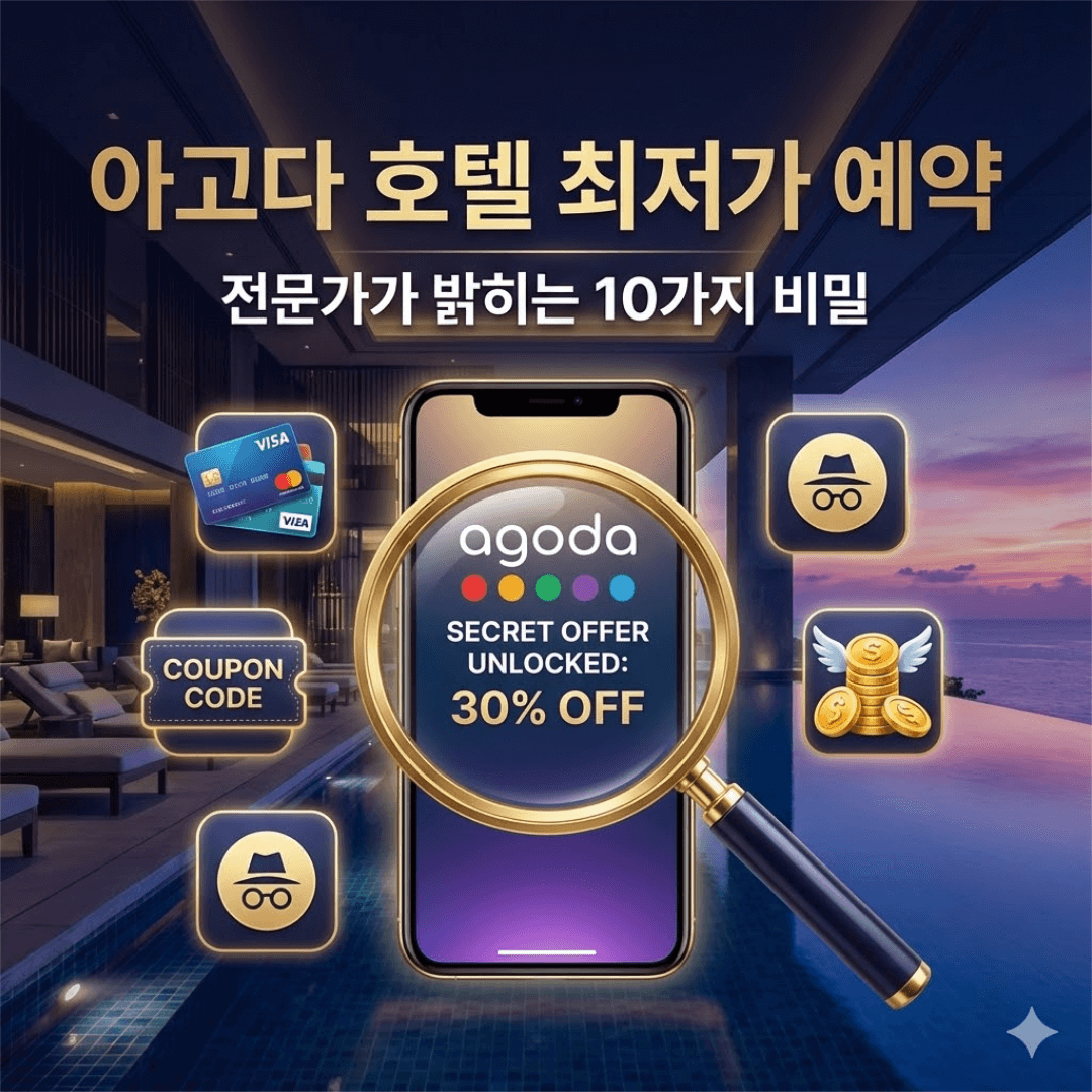 아고다 호텔 예약, 남들보다 20% 더 싸게 예약하는 시크릿 노하우 10가지 총정리