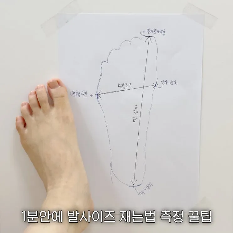 발 길이 발볼 측정법과 해외직구 신발 사이즈 맞추기 가이드_4