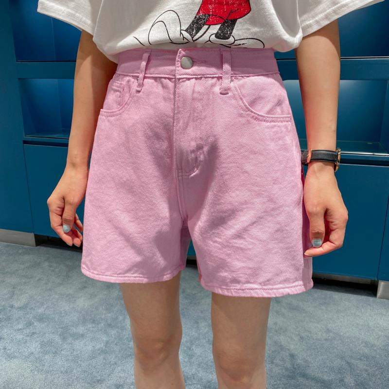 리틀마켓 네온 코튼 4부 하이웨스트 면 반바지 PE25B0