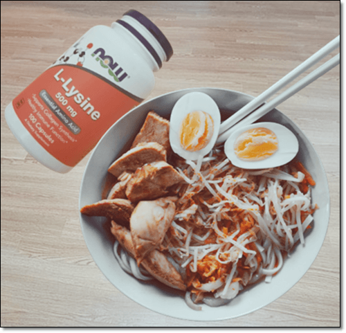 엘라이신 보충제와 라이신 음식