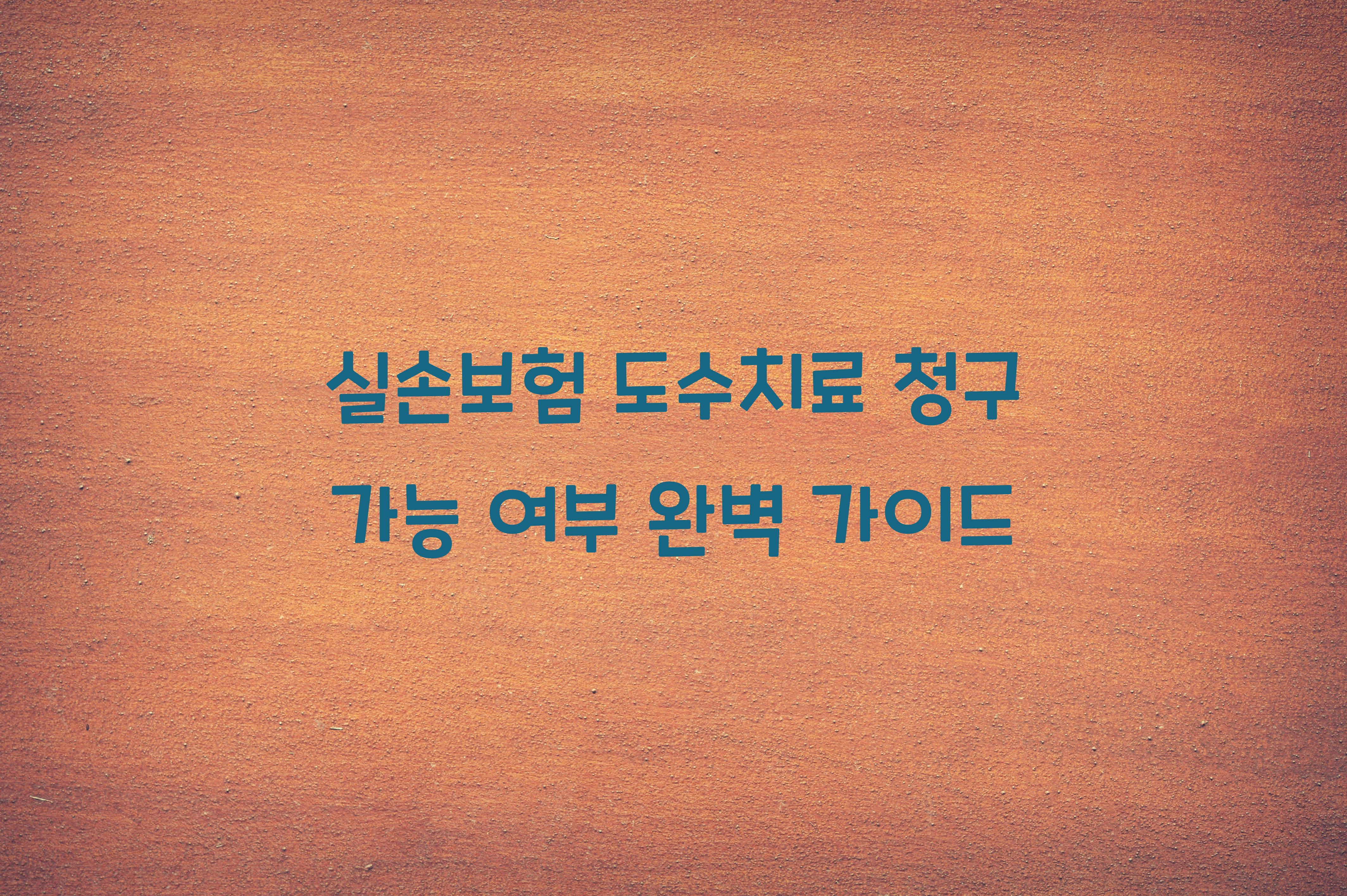 실손보험 도수치료 청구 가능 여부